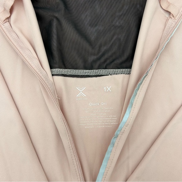 Xersion Women’s Plus Size Light Pink Long Sleeve Quarter-Zip Size 1X - Picture 10 of 10
